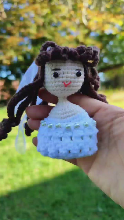 Poupée de Mariée en Crochet Fait Main